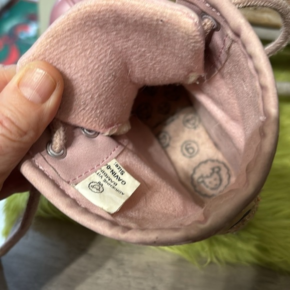 Pre-owned ADRIENNE VITTADINI BAMBINI TODDLER 9 PINK GLITTER DUCK BOOTS - Picture 13 of 15